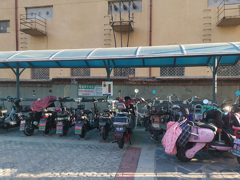 煙臺天河小區電瓶車(chē)充電站安裝案例圖1